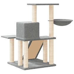 Acheter vidaXL Arbre à chat avec griffoirs en sisal Gris clair 82 cm