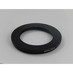 vhbw métal Step DOWN adaptateur de filtre 62mm-43mm noir pour caméra, objectif