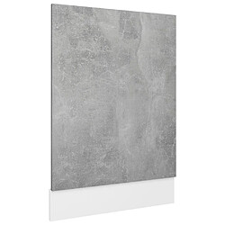 vidaXL Panneau de lave-vaisselle Gris béton 45x3x67 cm Aggloméré