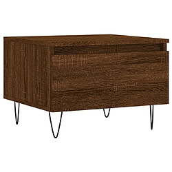 vidaXL Table basse chêne marron 50x46x35 cm bois d'ingénierie