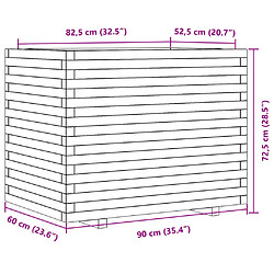 vidaXL Jardinière 90x60x72,5 cm bois massif de douglas pas cher