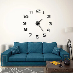 Decoshop26 Horloge murale 3D Design moderne 100 cm XXL Noir DEC022270