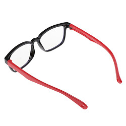 Acheter Lunettes de vue élégantes anti-bleues et légères pour enfants, cadre en silicone, noir + rouge