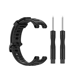 Bracelet de montre de remplacement en silicone avec outils compatible avec Amazfit T-Rex Noir