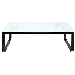 Acheter The Home Deco Factory Table basse en verre et métal Marble Marbre blanc.