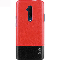 Imak Coque en TPU + PU antidéflagrant rigide rouge noir pour votre OnePlus 7T Pro