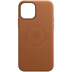 Apple Coque Leather MagSafe pour l'iPhone 12 (Pro) - Saddle Brown