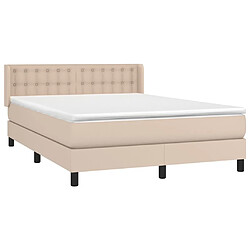 Avis Maison Chic Lit Adulte - Lit simple Lit à sommier tapissier avec matelas moelleux - Meuble de Chambre - Cappuccino 140x200 cm -MN19775