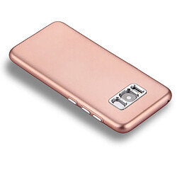 Wewoo Coque or rose pour Samsung Galaxy S8 Pur Couleur Huile Bec Souple TPU En Métal Bouton Étui De Protection Couverture Arrière