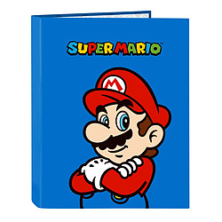 Reliure à anneaux Super Mario Play Bleu Rouge A4 26.5 x 33 x 4 cm