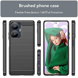 Htdmobiles Coque pour Realme C55 - housse etui silicone gel carbone + film ecran - NOIR