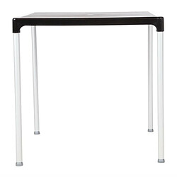 Acheter Table carrée noire 750 mm avec pieds aluminium Bolero