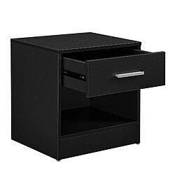 Avis Helloshop26 Table de chevet de nuit commode avec tiroir meuble de rangement 38 cm noir 03_0004203