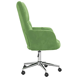 Avis vidaXL Chaise de relaxation Vert clair Velours