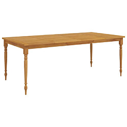 vidaXL Table Batavia 200x100x75 cm Bois de teck solide