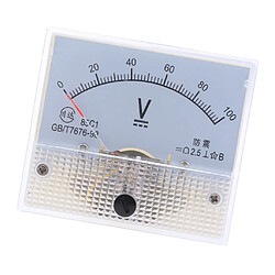 85c1 dm rectangle ampèremètre ampèremètre testeur analogique panneau voltmètre 0-100 v