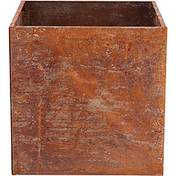 Avis Esschert Garden Jardinière en acier corten rouille 38 x 38 x 38 cm.