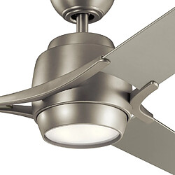 Elstead Lighting Ventilateur de plafond 3 pales 152 cm avec télécommande LED Nickel brossé