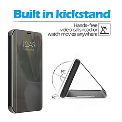 Avis Htdmobiles Housse pour Samsung Galaxy S23 Ultra 5G - etui portefeuille miroir clear view + verre trempe - NOIR