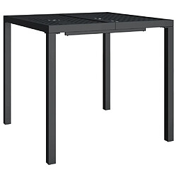 Maison Chic Table de jardin | Table d'extérieur anthracite 80x80x72 cm acier -GKD34398