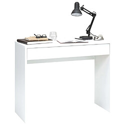 FMD Bureau avec tiroir large 100 x 40 x 80 cm Blanc