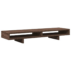 vidaXL Support de moniteur chêne marron 100x27x15 cm bois d'ingénierie