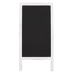 Mendler Panneau publicitaire XL HWC-C17, 2 surfaces, pliable, 100x50cm ~ blanc shabby