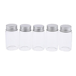 5pcs Bouteilles De Maquillage En Verre Rechargeables Contenants De Stockage De Pilules Cosmétiques 70 Ml