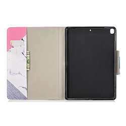 Etui en PU impression de modèle marbre blanc pour votre Apple iPad 10.2 (2019)