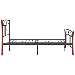 Acheter vidaXL Cadre de lit sans matelas noir métal 120x200 cm