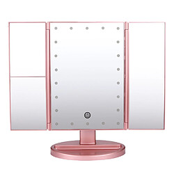 Avis Universal Miroir Miroir Beauty Mirror Desktop USB Smart Touch Beauty Mirror Folding Mirror 22 LED Light Mirror |