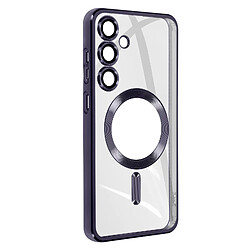 Avizar Coque MagSafe pour Samsung S23 FE en Silicone Contour Chromé Violet