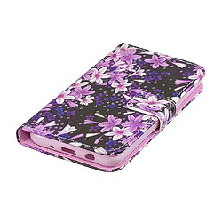 Wewoo Housse Coque Étui en cuir à rabat horizontal Lily Pattern pour Galaxy A2 Coreavec supportlogements cartes et portefeuille pas cher