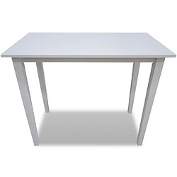 vidaXL Table de bar en bois Blanc