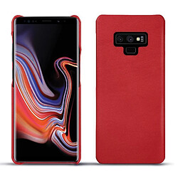 Coque cuir Samsung Galaxy Note9 - Coque arrière - Rouge troupelenc ( Pantone #AB191A ) - NOREVE