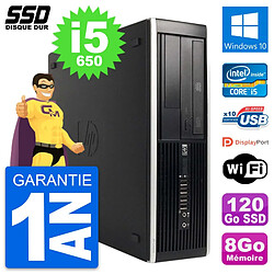 PC HP 8100 Elite SFF Intel Core i5-650 RAM 8Go SSD 120Go Windows 10 Wifi - Occasion