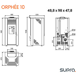 Acheter Poêle à granulés de bois 10kw blanc - orphee 10 blanc - SUPRA