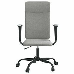 Avis Maison Chic Chaise Gaming | Chaise de bureau Ergonomique Fauteuil réglable en hauteur gris clair tissu -GKD25003