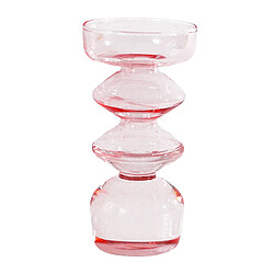 Table De Vase à Fleur En Verre Moderne Hydroponique Terrarium Porte-plante Conteneur Losange Rose