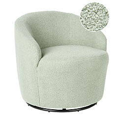 Beliani Fauteuil DAVIK Bouclé Vert clair