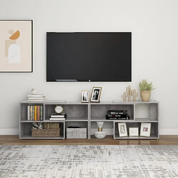 Avis Maison Chic Meuble TV scandinave - Banc TV pour salon Gris béton 149x30x52 cm Aggloméré -MN45454