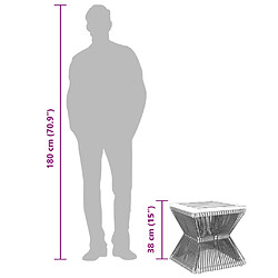 vidaXL Table basse avec base en fil de fer noir bois d'acacia massif pas cher