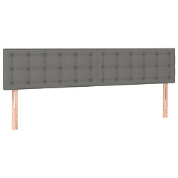 Acheter Maison Chic Tête de lit scandinave à LED,meuble de chambre Gris foncé 160x5x78/88 cm Tissu -MN76888