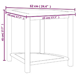 Acheter vidaXL Table d'appoint de salle de bain 45x45x45cm bois de teck solide