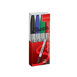 Marqueur permanent Sharpie pointe fine ogive rouge sachet de 12 pas cher