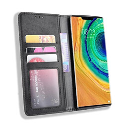 Acheter Wewoo Housse Coque Boucle magnétique rétro Crazy Horse Texture en cuir à rabat horizontal pour Huawei Mate 30 Proavec support et fentes cartes et cadre photo noir