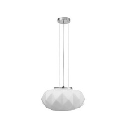 EPIKASA Suspension Terra, Blanc, Verre, 38x38x110 cm