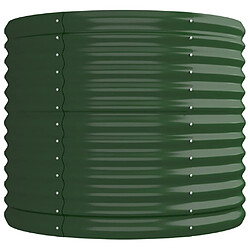 Avis vidaXL Lit surélevé de jardin Acier enduit de poudre 224x80x68 cm Vert