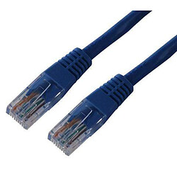 MCL Cordon de brassage RJ45 CAT 5e U/UTP - 10m Bleu