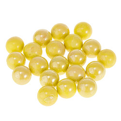 20x 16mm billes de verre clair enfants jeu jouet vase aquarium décor jaune